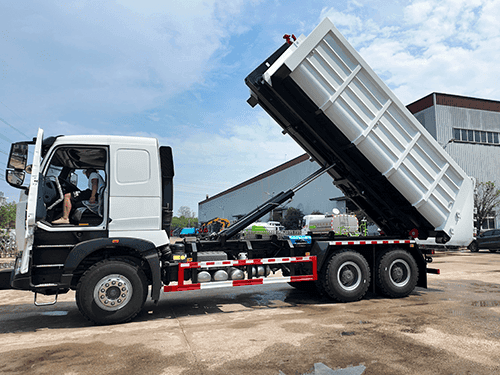 HOWO PALFINGER HOOKLIFT GARBAGE TRUCK-25
