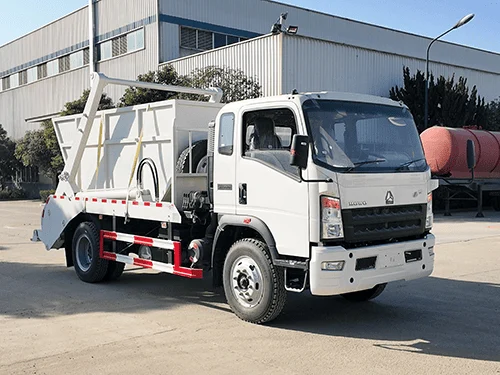 SINOTRUK HOWO 4X2 Skipper Swing Arm Garbage Truck-2