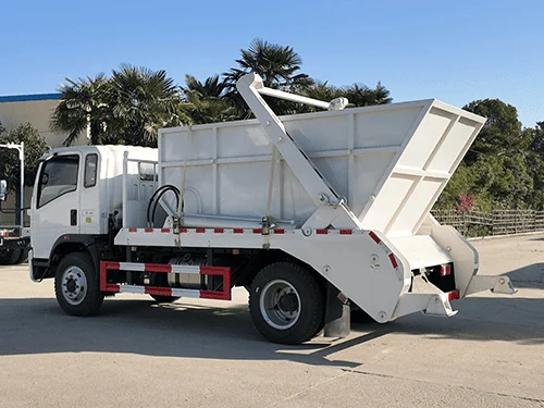 SINOTRUK HOWO 4X2 Skipper Swing Arm Garbage Truck-4
