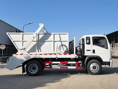 SINOTRUK HOWO 4X2 Skipper Swing Arm Garbage Truck-5