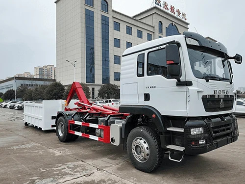 Brand New HOWO TX 4X2 Hook Lift Garbage Hopper Truck-15