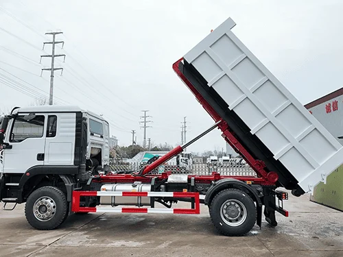 Brand New HOWO TX 4X2 Hook Lift Garbage Hopper Truck-16