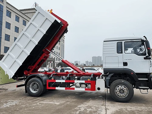 Brand New HOWO TX 4X2 Hook Lift Garbage Hopper Truck-17