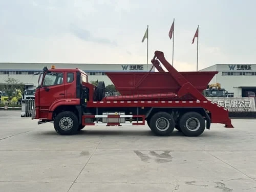 HOWO NX 6X4 Skip Loader Waster Bin Garbage Truck-1
