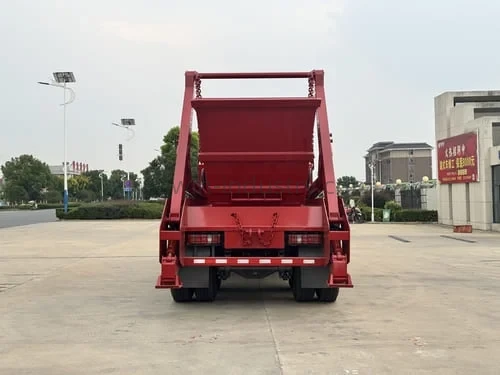 HOWO NX 6X4 Skip Loader Waster Bin Garbage Truck-6