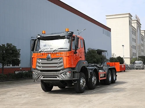 HOWO NX 8X4 Hook Lift Garbage Truck-5